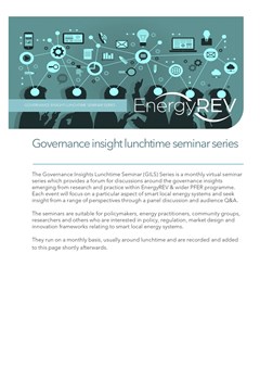 Governance Insights Lunchtime Seminar Series