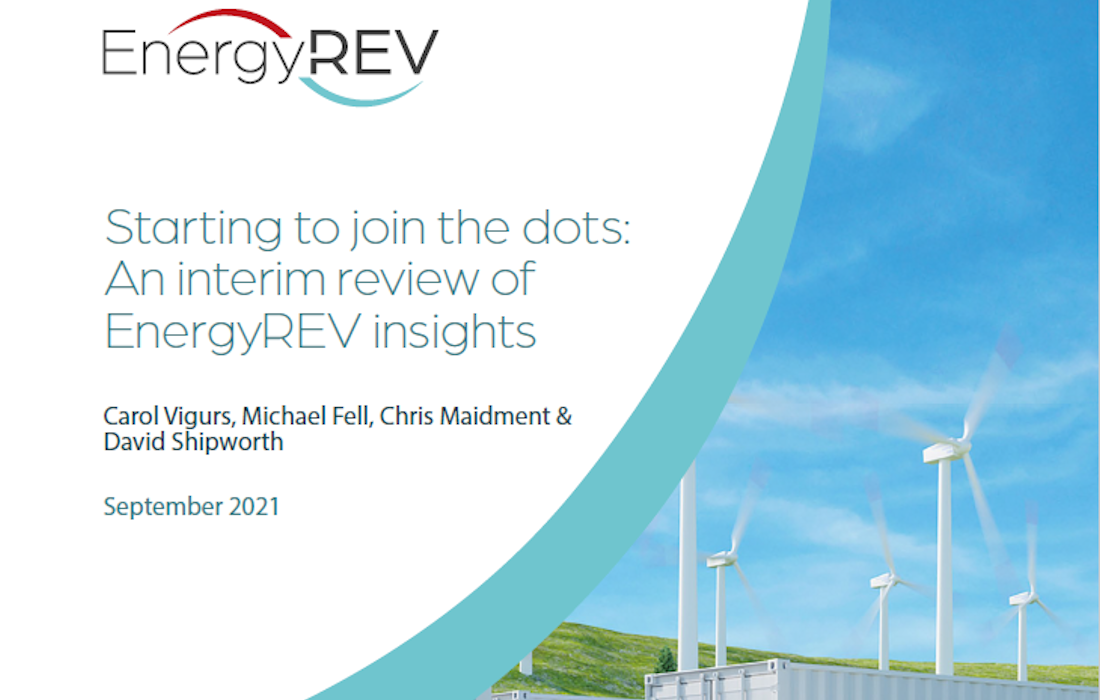 EnergyREV ‘Starting to join the dots’ for smart local energy systems report just released 